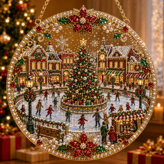 🔥Limited time 70% OFF - 🎅✨Christmas Suncatcher Diamond Art Hanging Ornament Kit – Sparkling DIY Window Ornament