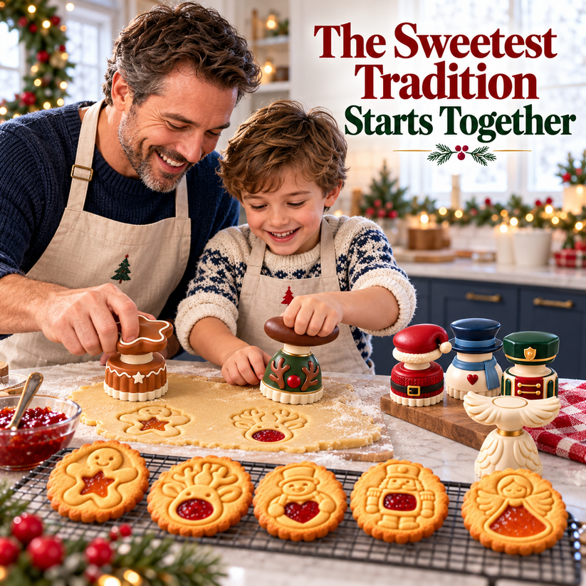 🔥Limited time 49% OFF -🍪 Christmas Jam Cookie Press – Make Adorable Holiday Cookies at Home!