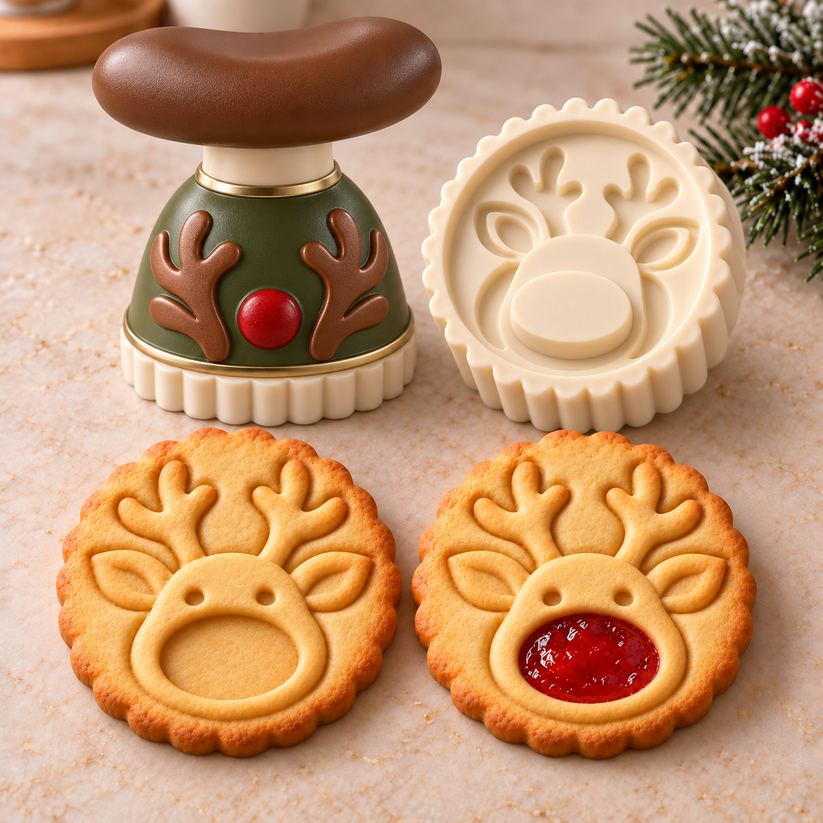 🔥Limited time 49% OFF -🍪 Christmas Jam Cookie Press – Make Adorable Holiday Cookies at Home!