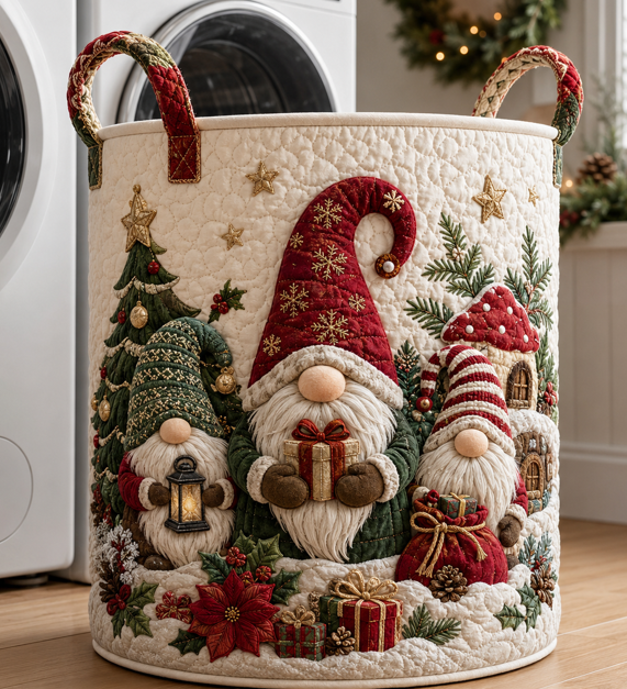 Last Day 49% Off - Christmas Quilted Laundry Basket