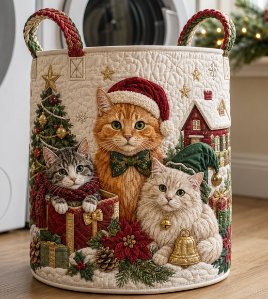 Last Day 49% Off - Christmas Quilted Laundry Basket