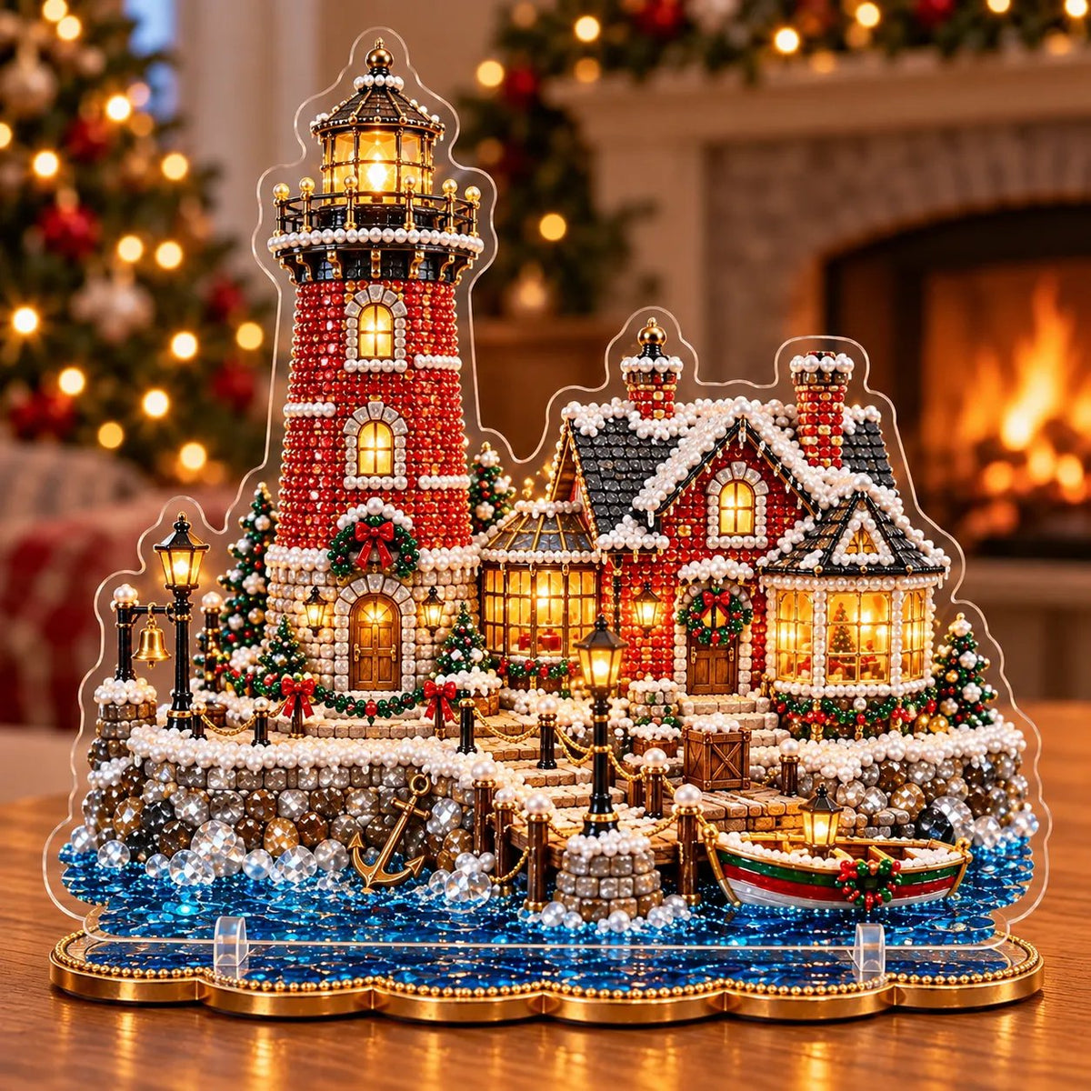 🔥Limited time 70% OFF -💎🎄Christmas Lighthouse Diamond Painting Art Kit - Create Your Own Christmas Lighthouse