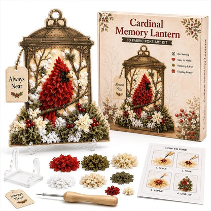 🔥 LAST DAY 70% OFF –⚡50K+ SOLD! 🕊️ Always Near 3D Fabric Poke Art Memory Lantern Kit