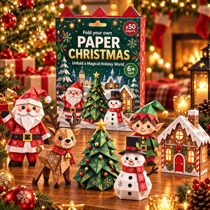 🎃 ✨Halloween 3D Paper Craft Kit – 50 Pre-Printed Sheets + Step-by-Step Guide