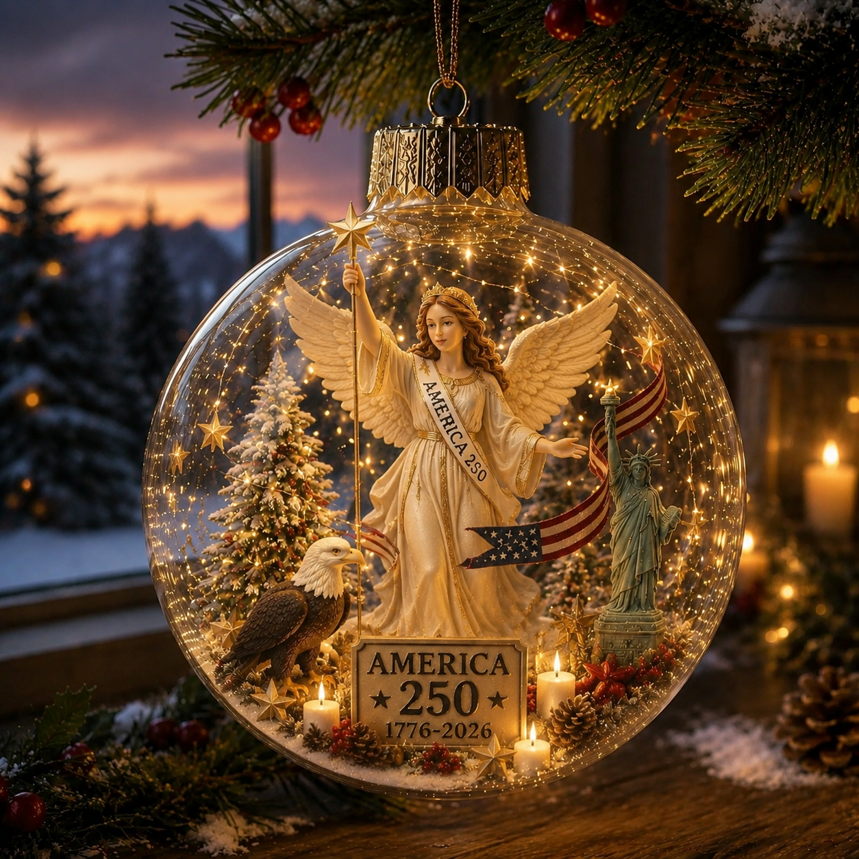 🔥Last Day: Huge Discounts!!🔥 America 250 Heritage Crystal Ornament™