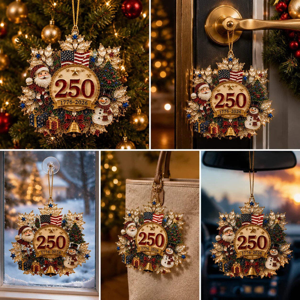 🔥LAST DAY 75% OFF!!🔥 America 250 Crystal Snowflake Heritage Ornament™