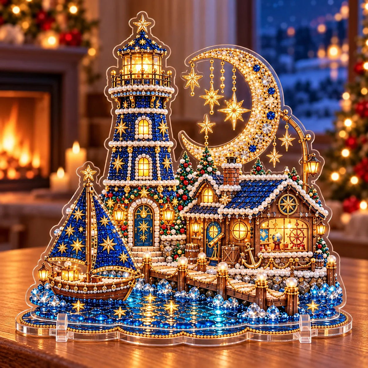 🔥Limited time 70% OFF -💎🎄Christmas Lighthouse Diamond Painting Art Kit - Create Your Own Christmas Lighthouse