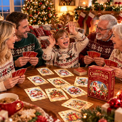 🔥Limited time 49% OFF -🃏 🎅 Christmas Party Fun Playing Cards -Make Your Christmas Game Night More Fun!