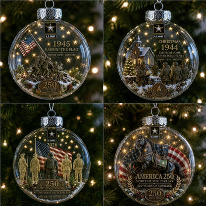 🎄 LAST DAY 75% OFF 🇺🇸 America 250th Military Legacy Light-Up Christmas Ball
