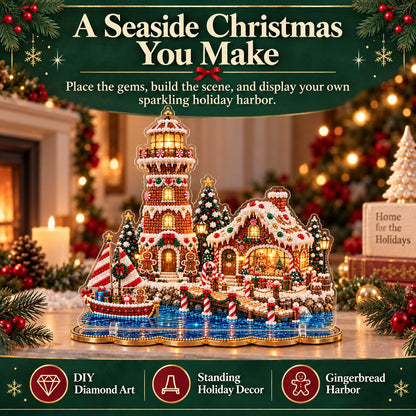 🔥Limited time 70% OFF -💎🎄Christmas Lighthouse Diamond Painting Art Kit - Create Your Own Christmas Lighthouse