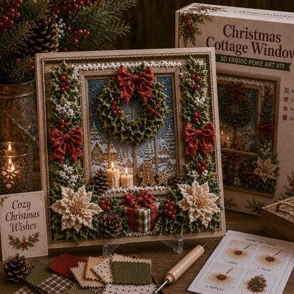 🔥 LAST DAY 50% OFF – 🎄🧵 Premium 3D Christmas Fabric Poke Art Kit