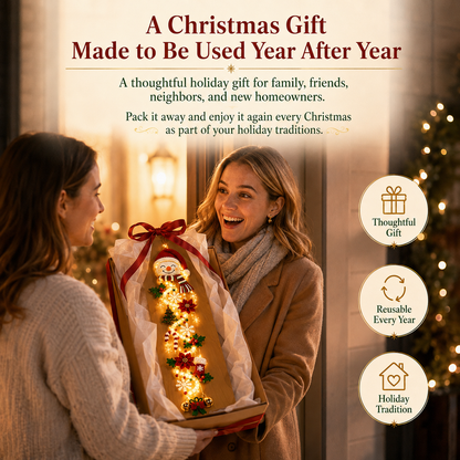 🔥Limited time 70% OFF -✨🎄Light‑Up Glowing Christmas Door Hanger - Festive Home Decor