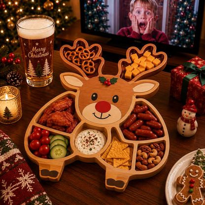 🎅 CHRISTMAS SPECIAL — Festive Character Divided Serving Platter