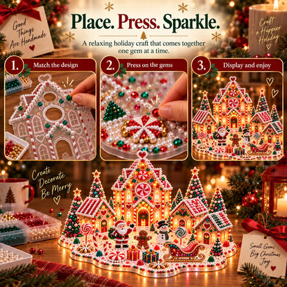 🔥 Limited Time 70% OFF – ✨🔥Magical Christmas Village 3D Gem Art DIY Kit