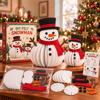 🎄 DIY 3D Felt Christmas Friends Kit