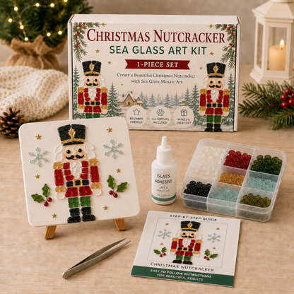 🎄 create your own magical christmas sea glass art ✨