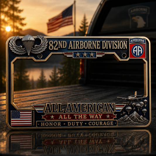Last Day Promo: 49% OFF🪂 U.S. Army 82nd Airborne Division Tribute License Plate Frame