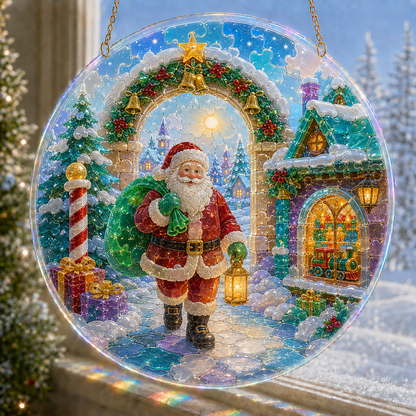 🔥 Limited Time 70% OFF – 🎅✨ Christmas Puzzle Hanging Ornament Kit – Sparkling DIY Window Suncatcher