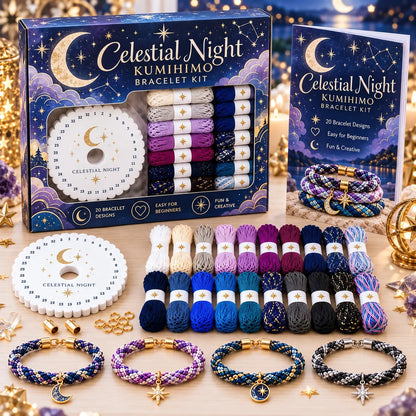 🌸Cottage Garden Kumihimo Bracelet Making Kit – DIY Braided Friendship Bracelets & Creative Gift Set ✨Beginners Friendily
