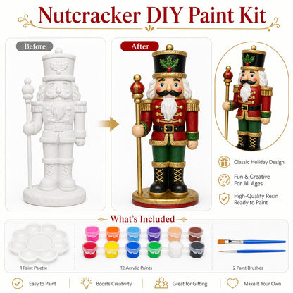 🔥Limited time 70% OFF -🎄- 🎨 Beginner-Friendly DIY Christmas Figurine Painting Kit | Create Your Own Festive Holiday Decorations 🎄💕