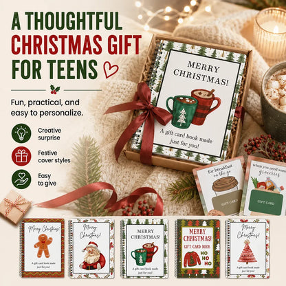 🔥Last 40pcs🎉-🎁Christmas Gift Card Book