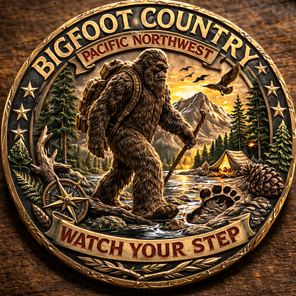 🏆Last Day Promo: 49% OFF! 🎖️Bigfoot Country Explorer Challenge Coin