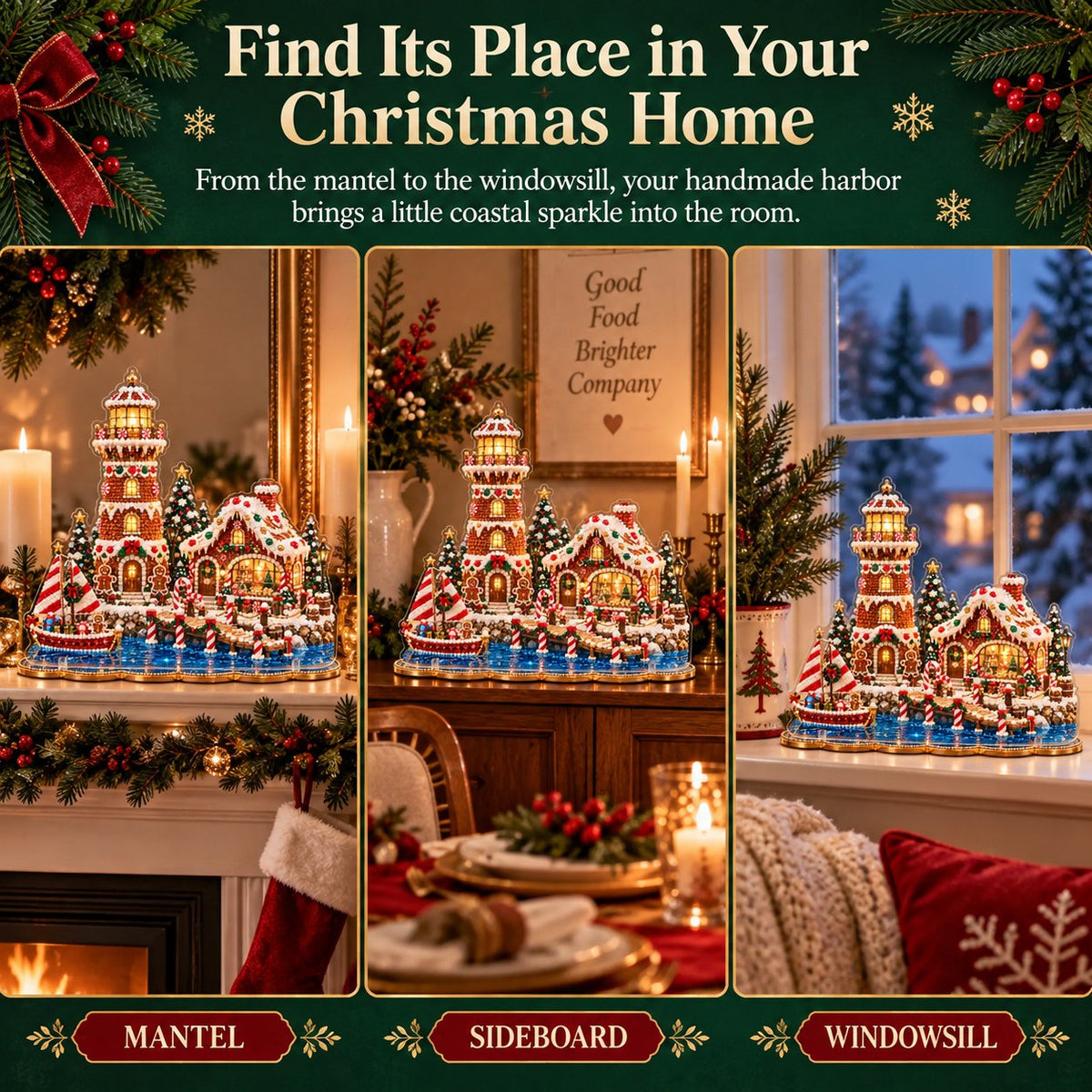 🔥Limited time 70% OFF -💎🎄Christmas Lighthouse Diamond Painting Art Kit - Create Your Own Christmas Lighthouse