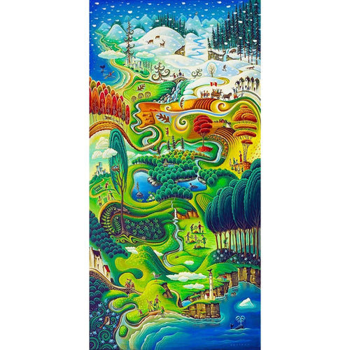 Multi-Season Earth Day - 448 Pieces Wooden Puzzle