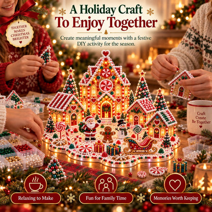 🔥 Limited Time 70% OFF – ✨🔥Magical Christmas Village 3D Gem Art DIY Kit