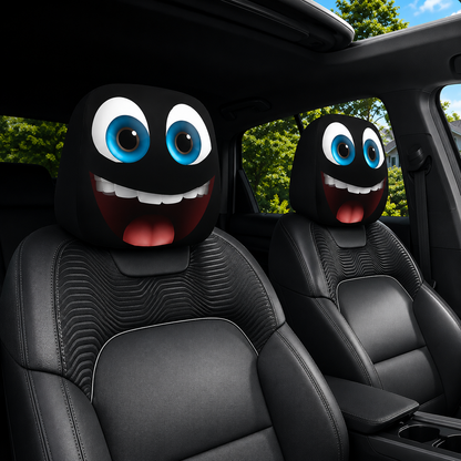 🔥Limited time 70% OFF -Funny Cartoon Car Headrest Covers – 2PCS Universal Fit
