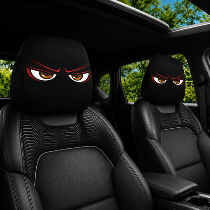 🔥Limited time 70% OFF -Funny Cartoon Car Headrest Covers – 2PCS Universal Fit