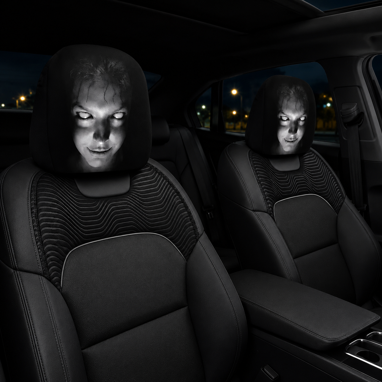 🔥Limited time 70% OFF -Funny Cartoon Car Headrest Covers – 2PCS Universal Fit
