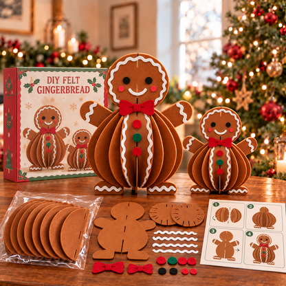 🎄 DIY 3D Felt Christmas Friends Kit