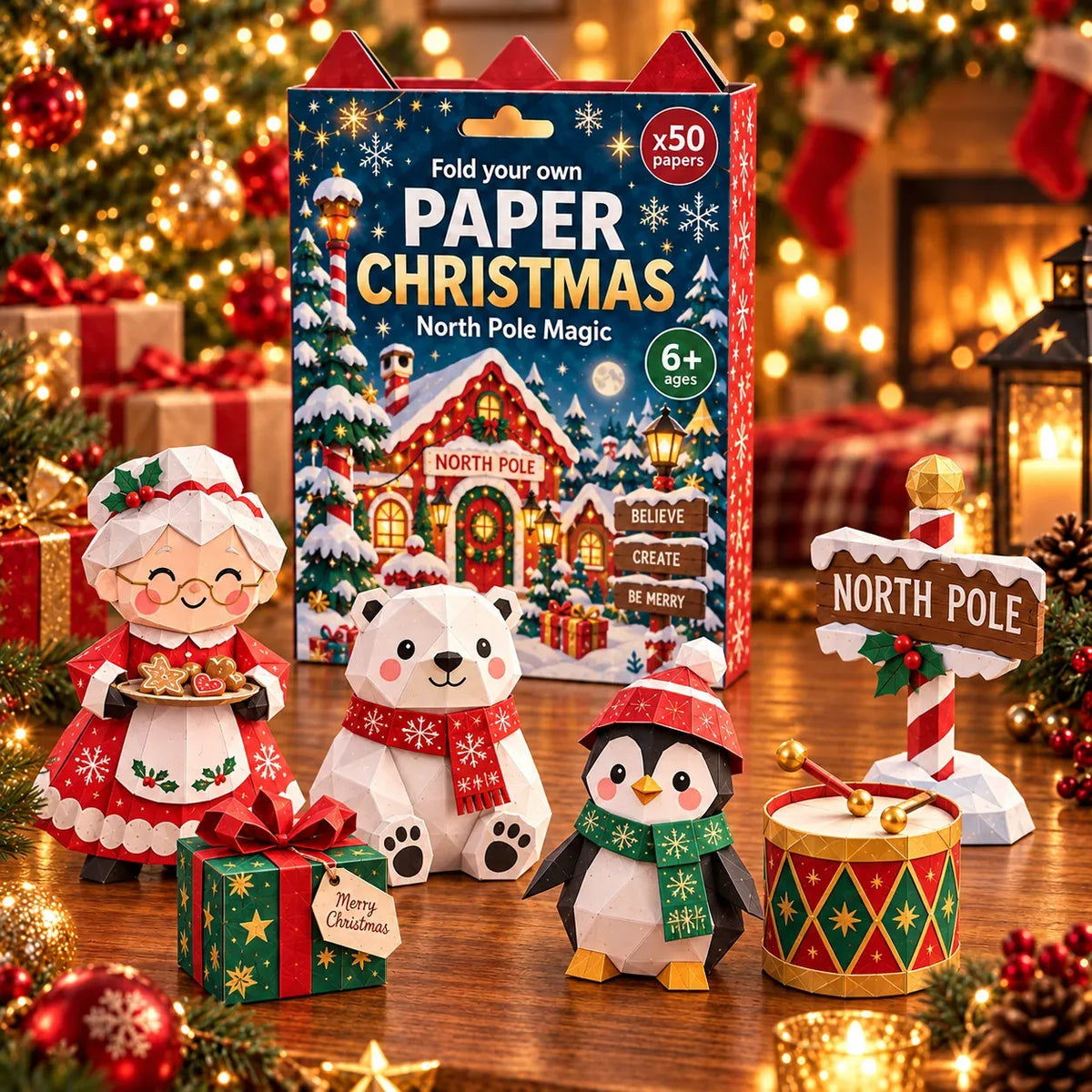 🎃 ✨Halloween 3D Paper Craft Kit – 50 Pre-Printed Sheets + Step-by-Step Guide