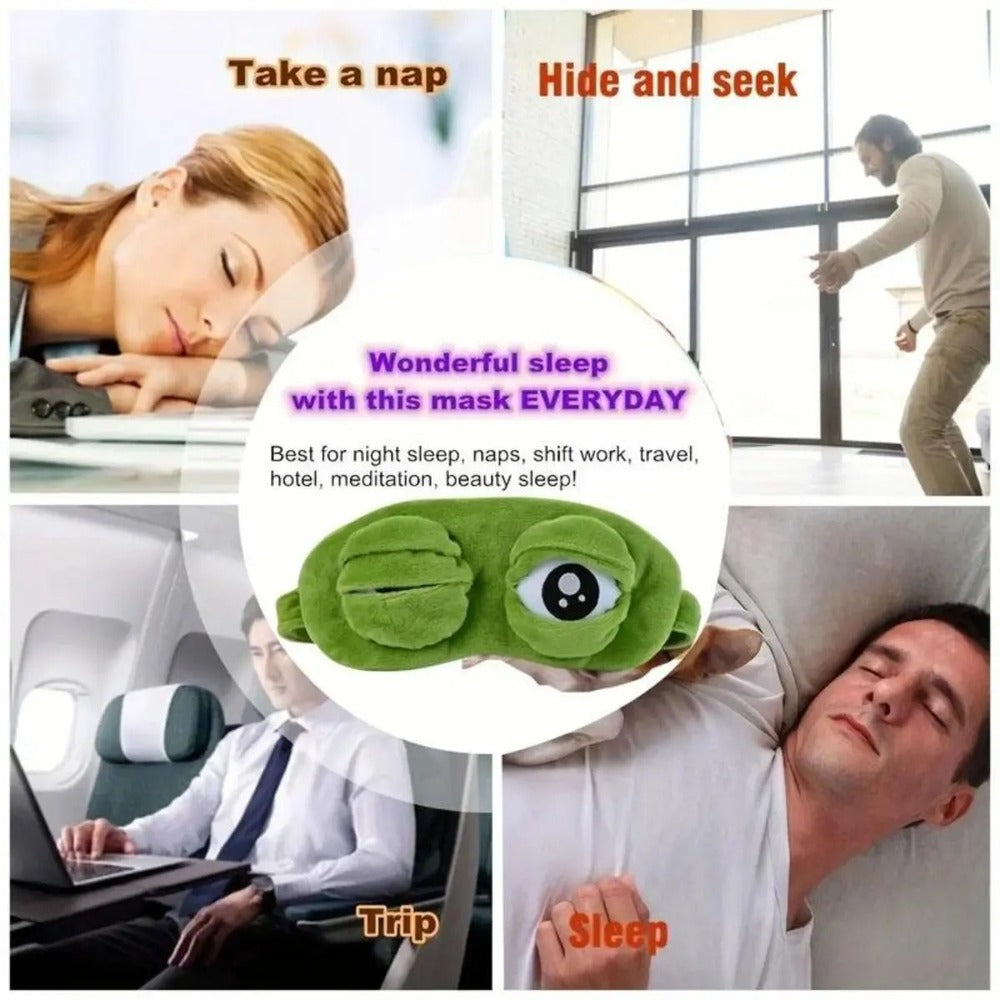 Cute 3D Frog Sleep Eye Mask