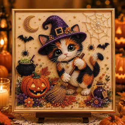 🔥 Last Day 75% OFF – 👻✨ Halloween Pearl Art DIY Kit – Turn Tiny Pearls into Spooky-Cute Magic