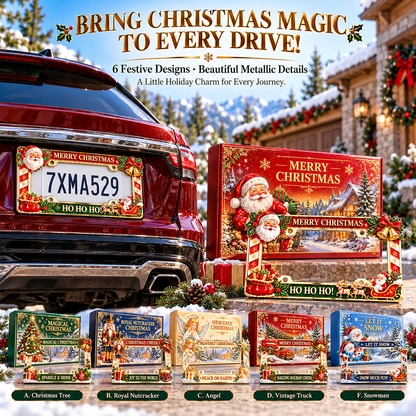 🔥Limited time 49% OFF -🎄🚗Christmas Decorative License Plate Frame – Bring Holiday Cheer to Every Drive!