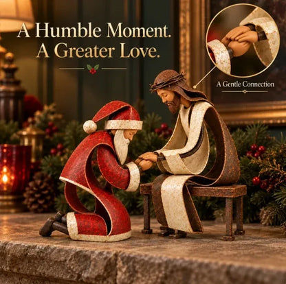 🔥Limited time 70% OFF - 🎅✝️Santa Kneeling Before  Jesus Christmas  Figurines