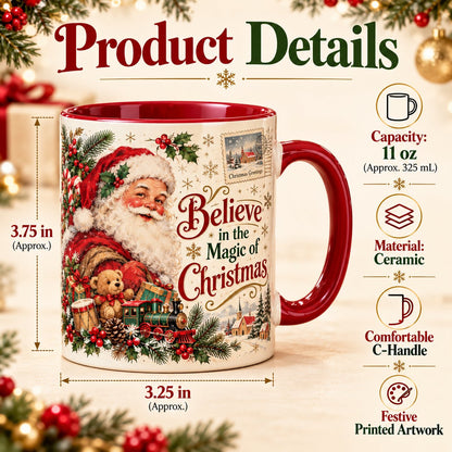 🔥Limited time 49% OFF -🎄☕Vintage Christmas Porcelain Mug – Bring Holiday Charm to Every Sip!