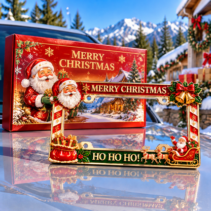 🔥Limited time 49% OFF -🎄🚗Christmas Decorative License Plate Frame – Bring Holiday Cheer to Every Drive!
