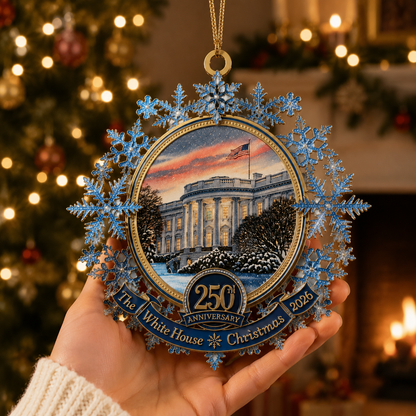 🔥Last Day 70% OFF – 🎄✨White House 250th Anniversary Commemorative Snowflake Ornament
