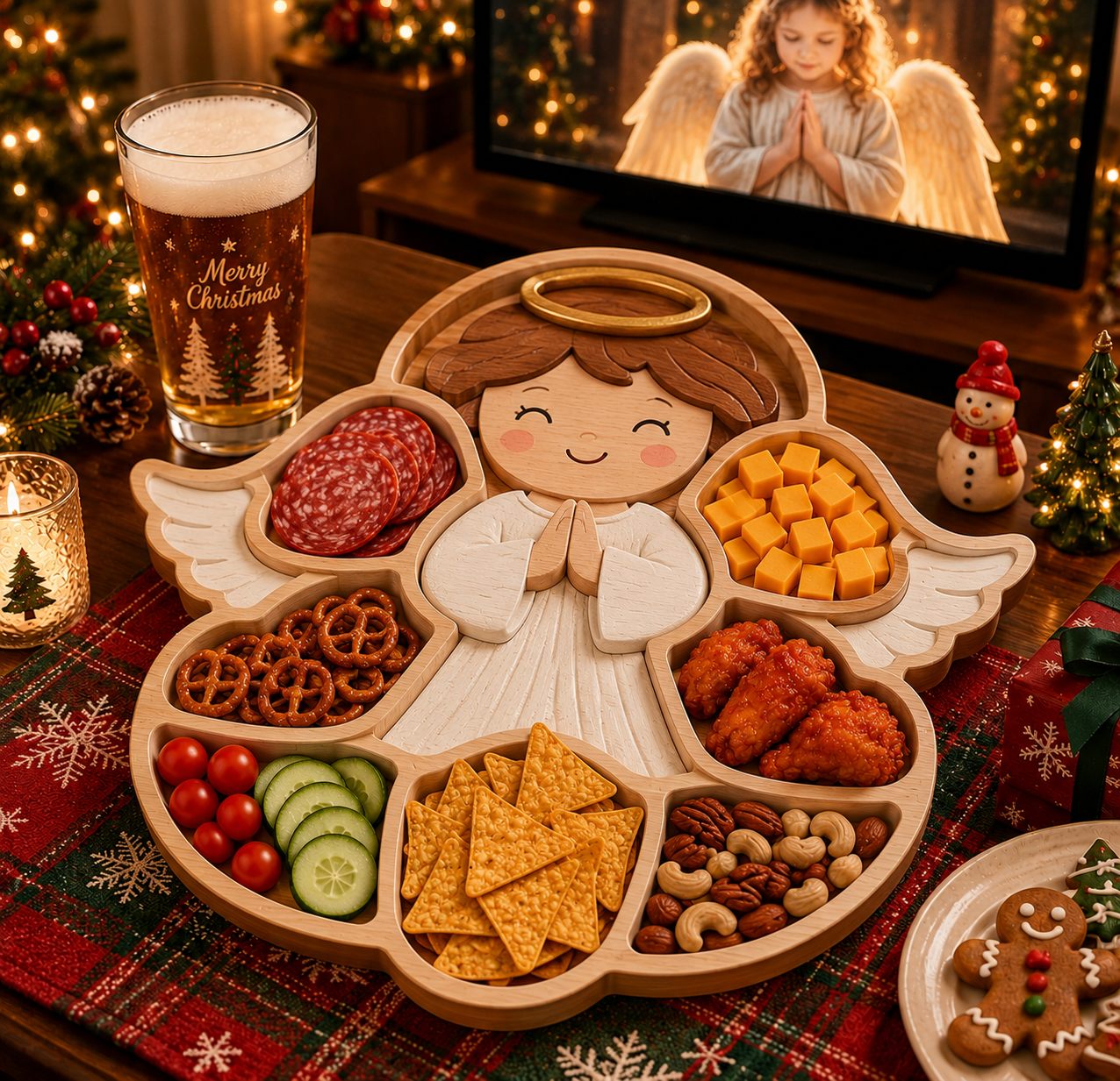 🎅 CHRISTMAS SPECIAL — Festive Character Divided Serving Platter