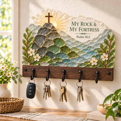 🔥LAST DAY 70% OFF - ✝️Heirloom Faith Sea Glass Key Holder Collection