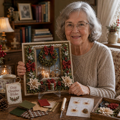 🔥 LAST DAY 50% OFF – 🎄🧵 Premium 3D Christmas Fabric Poke Art Kit