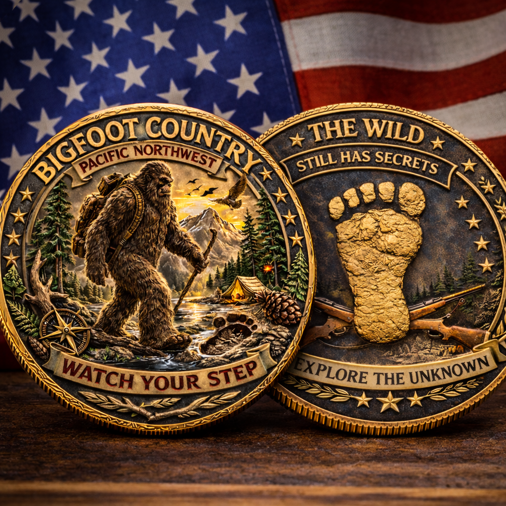 🏆Last Day Promo: 49% OFF! 🎖️Bigfoot Country Explorer Challenge Coin