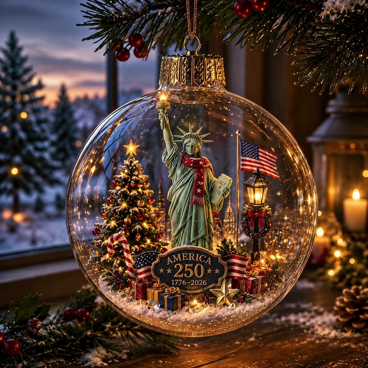 🔥Last Day: Huge Discounts!!🔥 America 250 Heritage Crystal Ornament™