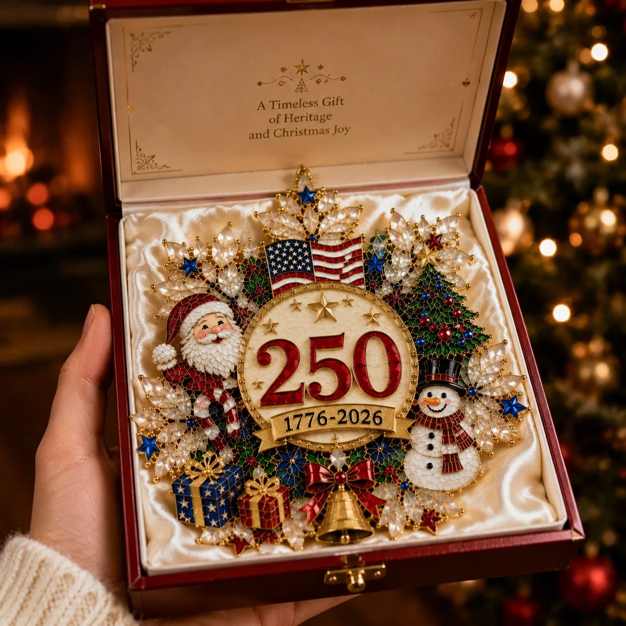🔥LAST DAY 75% OFF!!🔥 America 250 Crystal Snowflake Heritage Ornament™