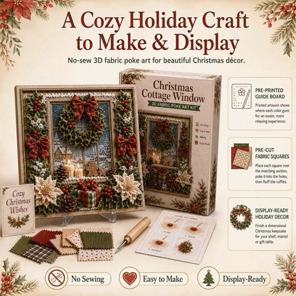 🔥 LAST DAY 50% OFF – 🎄🧵 Premium 3D Christmas Fabric Poke Art Kit
