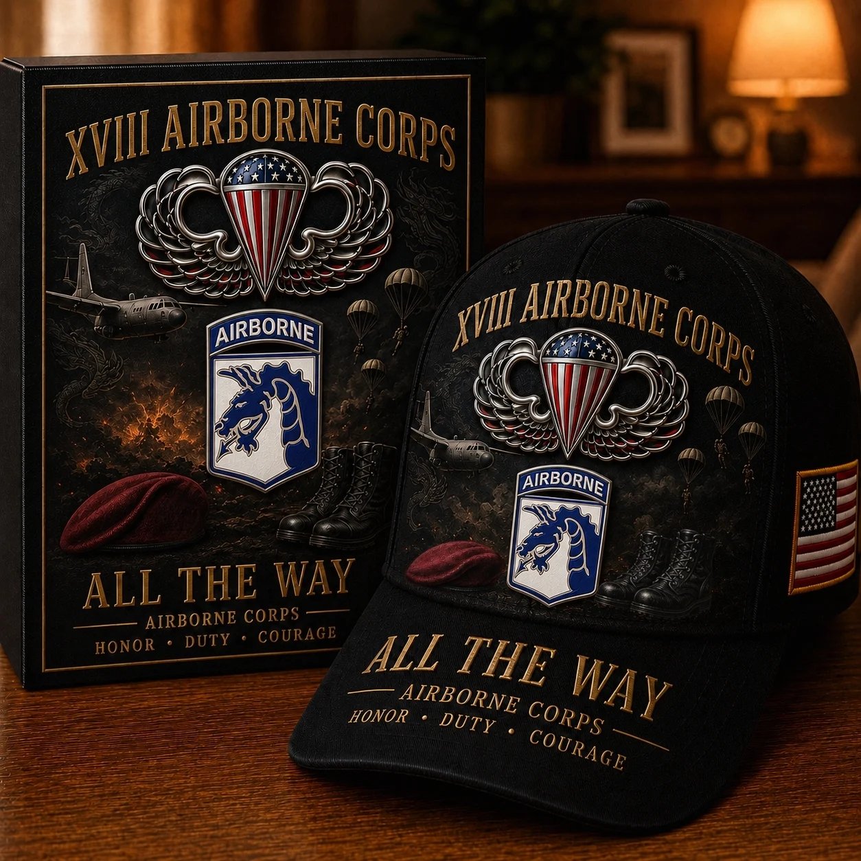 🔥Last Day 49% OFF – 🪂✈️U.S. Army Airborne Units “All the Way” Tribute Cap