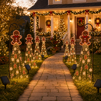 🔥Limited time 70% OFF -🎄 Gingerbread Magic Solar Holiday Yard Light